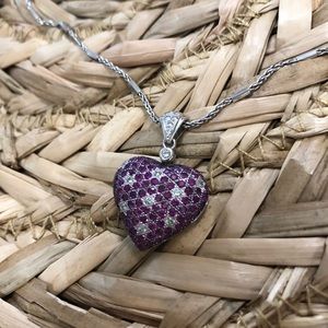 LeVian Heart Ruby & Diamond Pendant